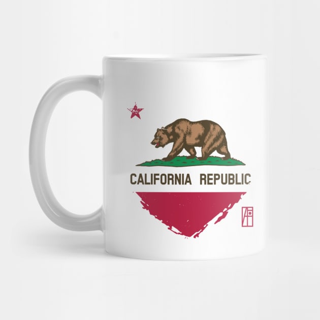 U.S. State - I Love California - California Flag by ArtProjectShop